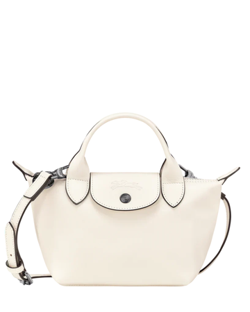 Le Pliage Xtra XS Leather Bag Ecru