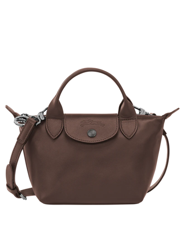 Le Pliage Xtra XS Leather Bag Mokka