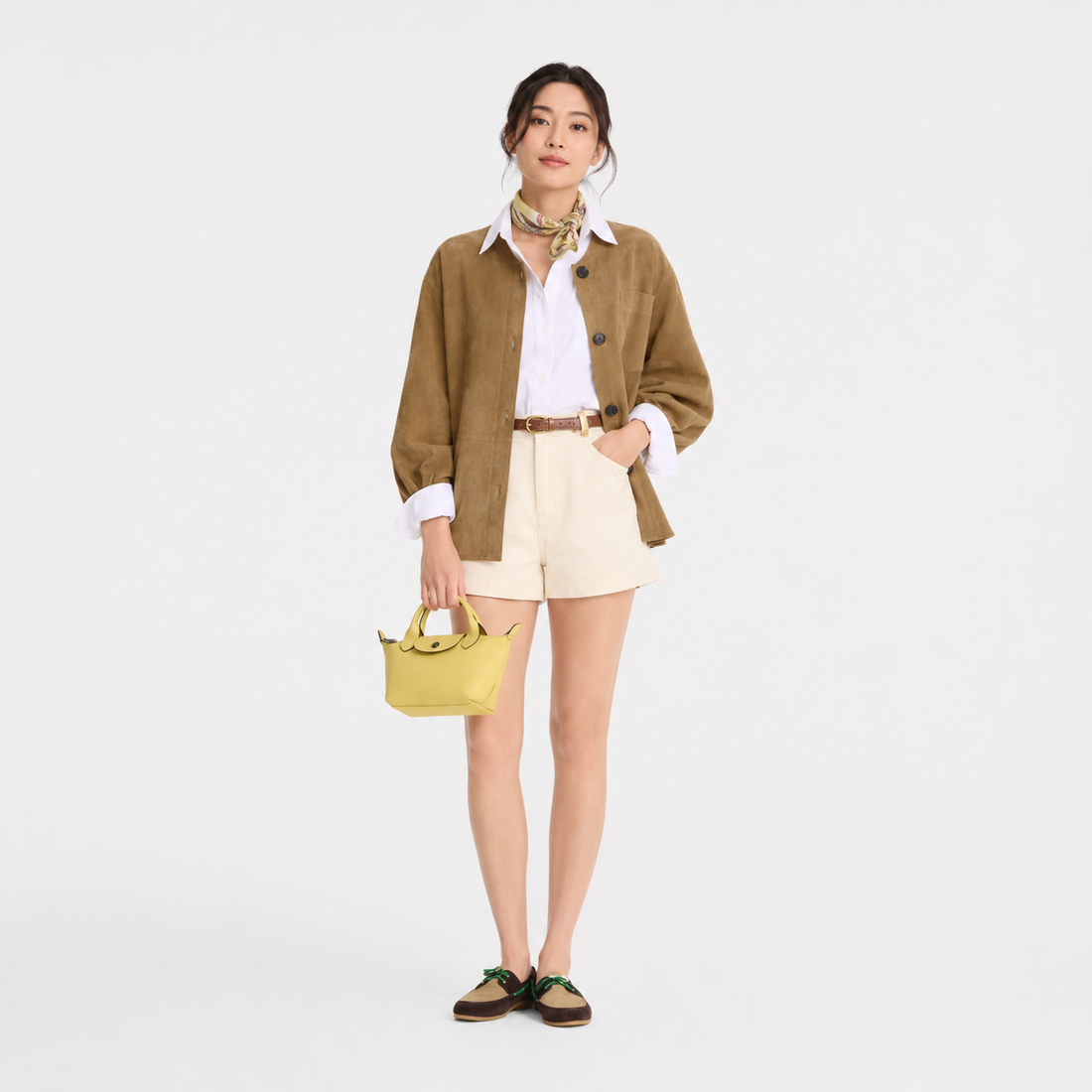Le Pliage Xtra XS Leather Bag Lime