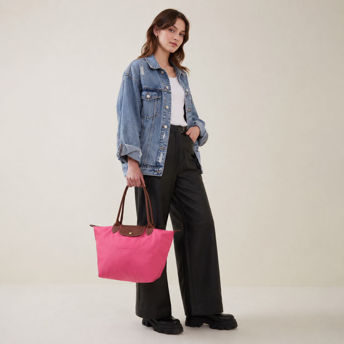 Le Pliage Large Tote Pink