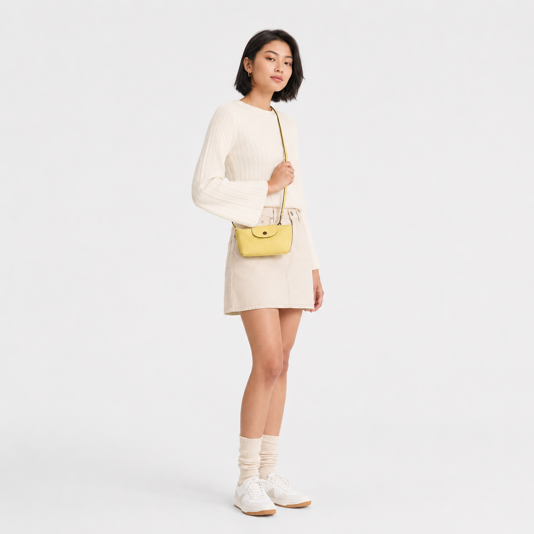 Mini Leather Bag - Lime