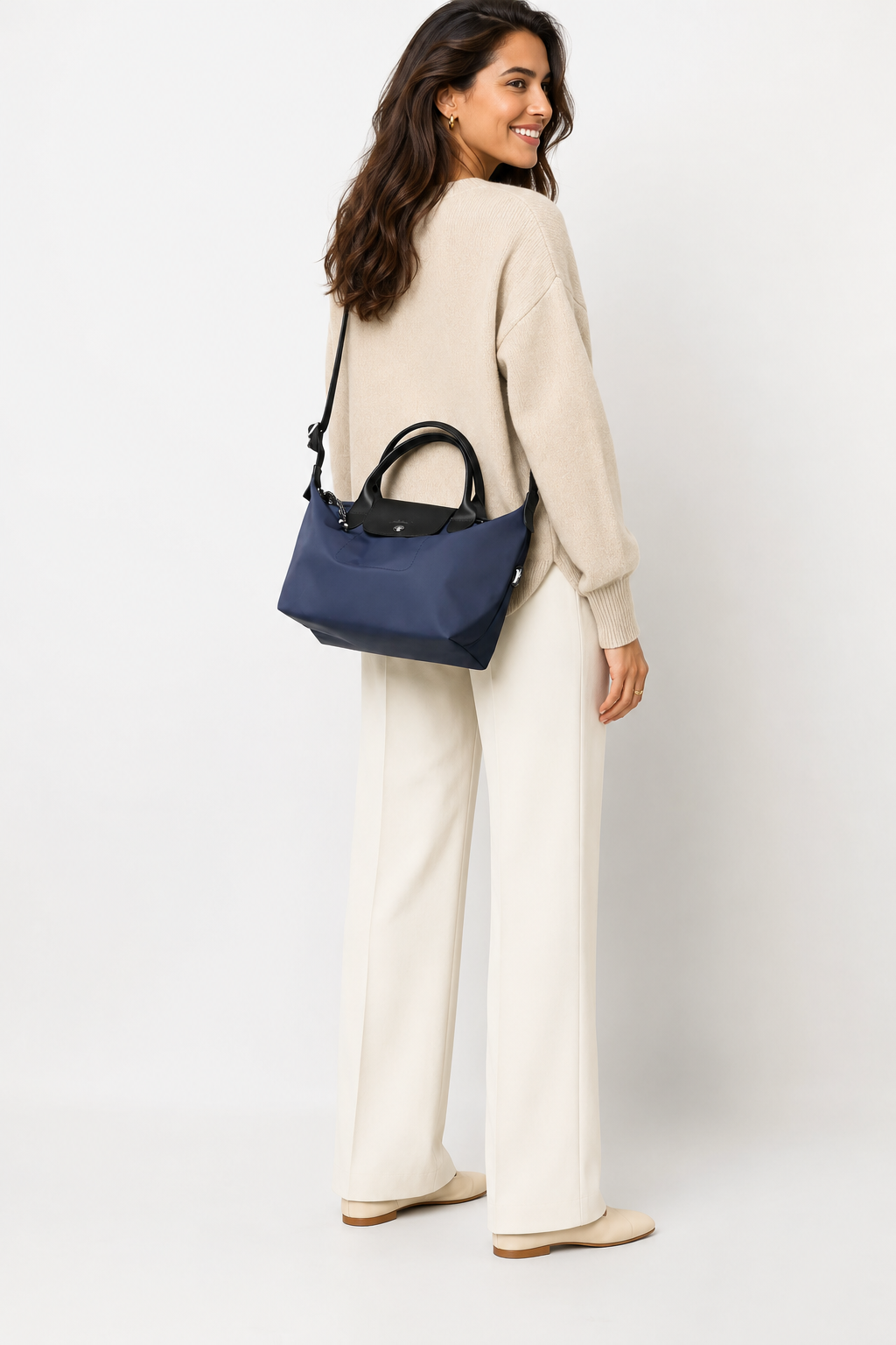 Le Pliage Energy Small Dark Purple Crossbody Bag