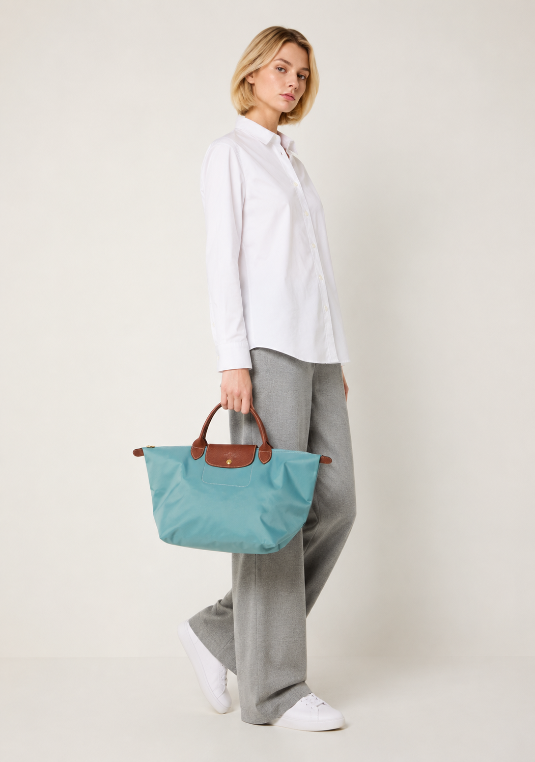 Le Pliage Medium Tote Eucalyptus