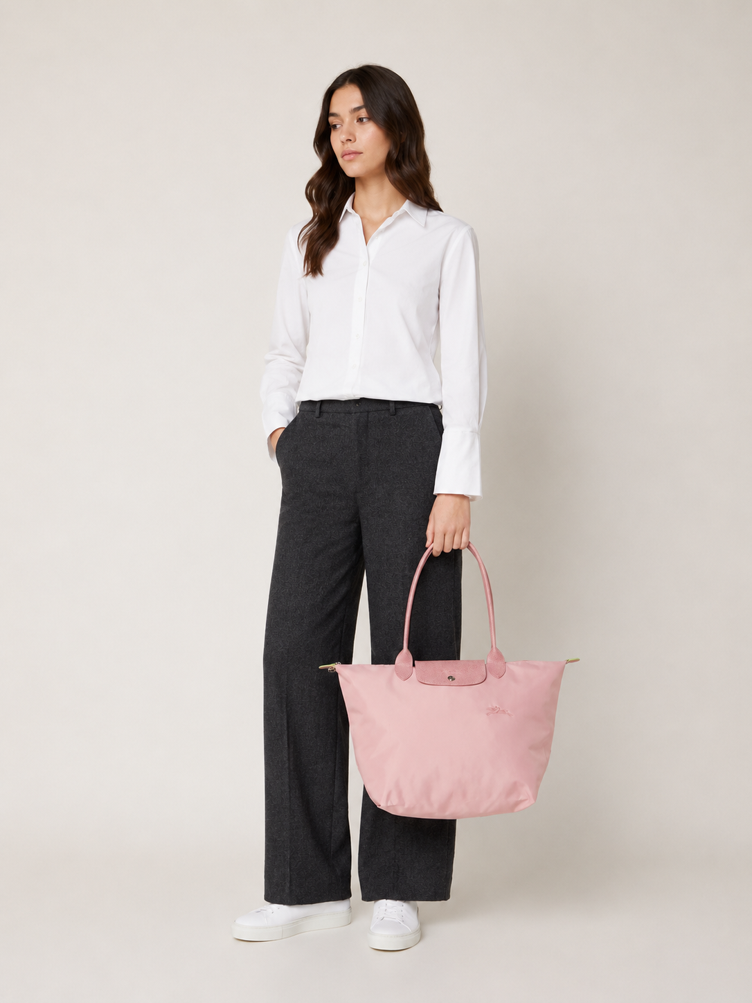 Le Pliage Medium Tote Petale Pink