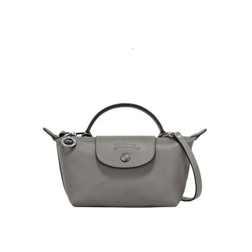 Mini Leather Bag - Grey