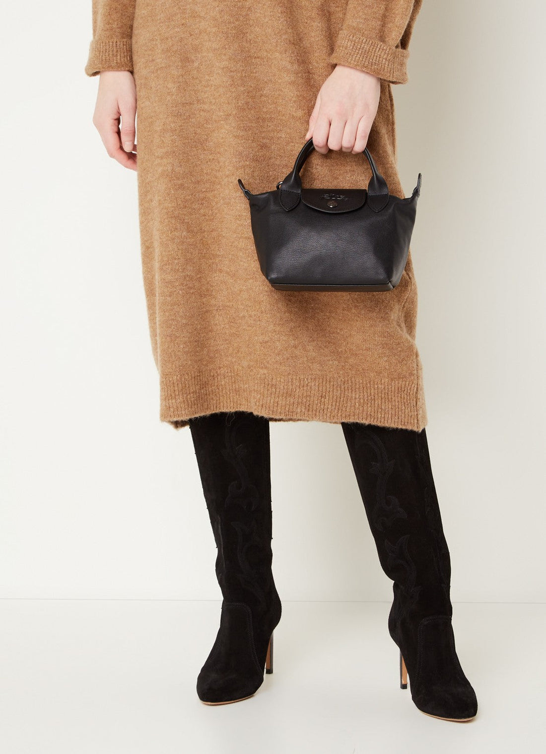 Le Pliage Xtra XS Leather Bag Black