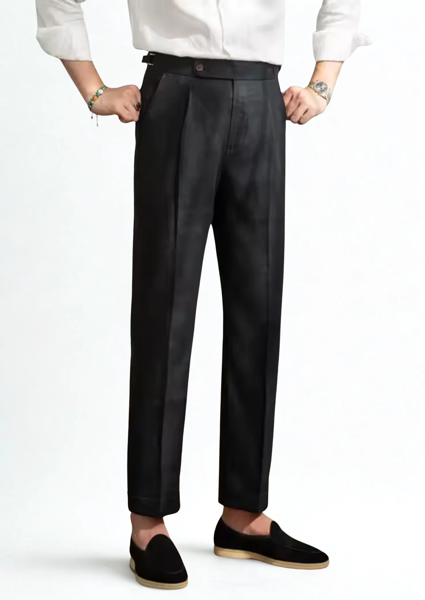Men's Tuscany Pleated Coastal Trousers