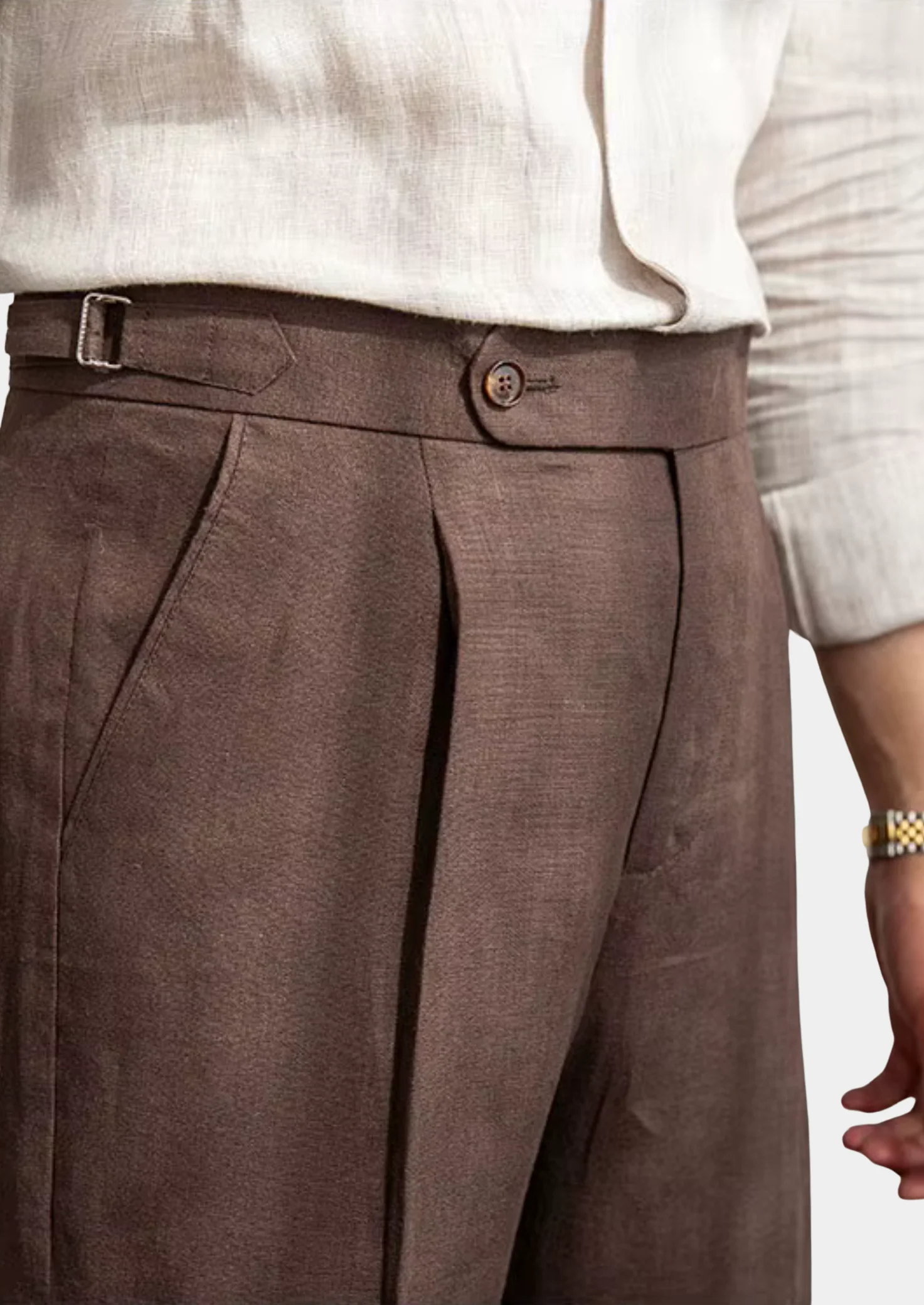 Men's Tuscany Pleated Coastal Trousers