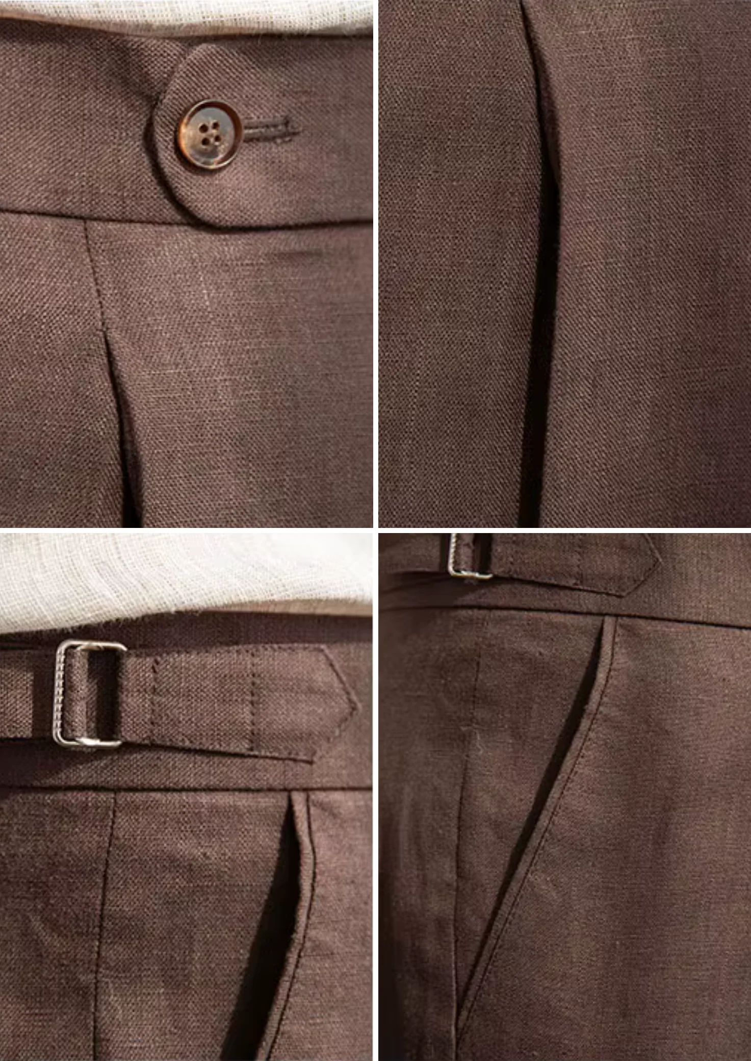 Men's Tuscany Pleated Coastal Trousers